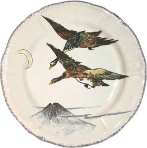 1 тарелка для ланча canard en vol gds oiseaux