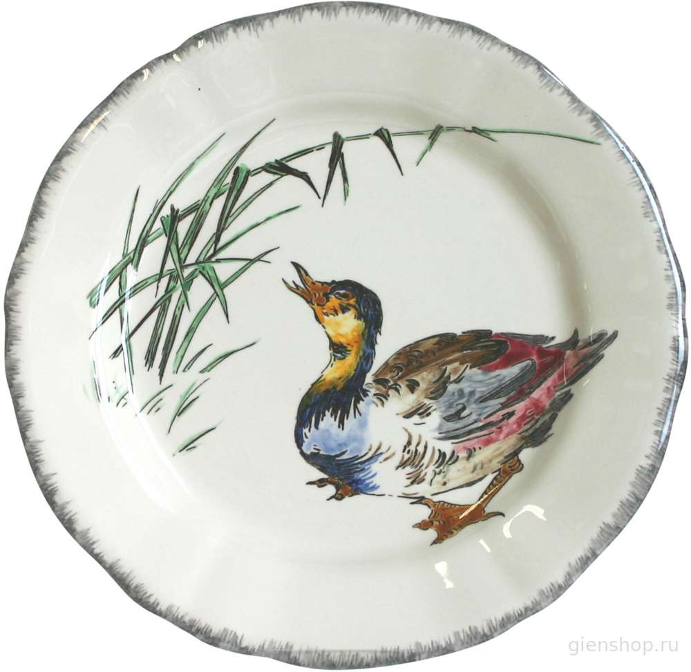 1 тарелка для ланча canard gds oiseaux