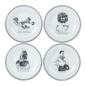 4 десертные тарелки ассорти  le rugby