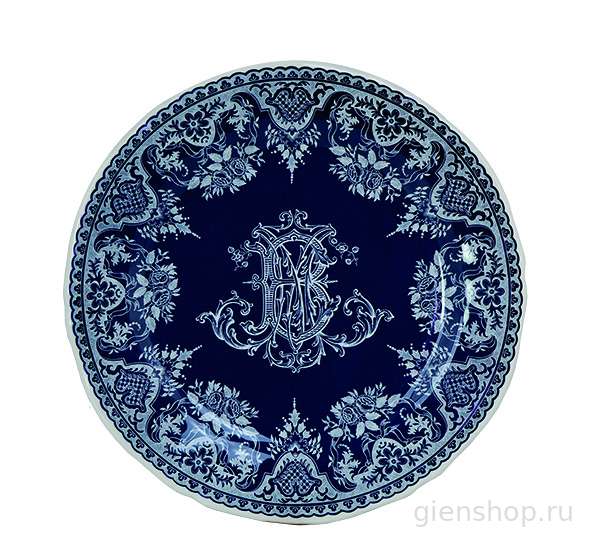 Десертная тарелка monogramme depareillees bleu
