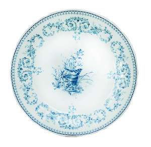 4 Десертные тарелки oiseau depareillees bleu