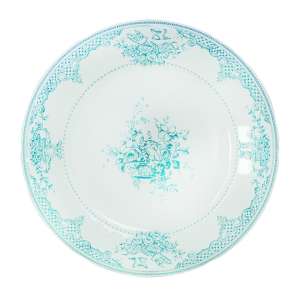 4 Обеденные тарелки  fleurs depareillees bleu
