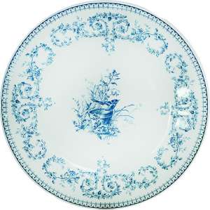 Обеденная тарелка oiseau depareillees bleu